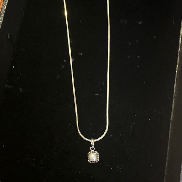 Silpada Square Pearl Pendant .925 silver. Stamped. Retired - Picture 2 of 8